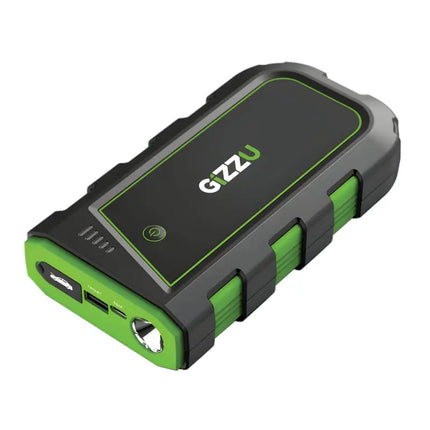 Gizzu 2000A Jump Starter - 16400mAh Black – Powerful Car Battery Booster with LED Light and Power Bank