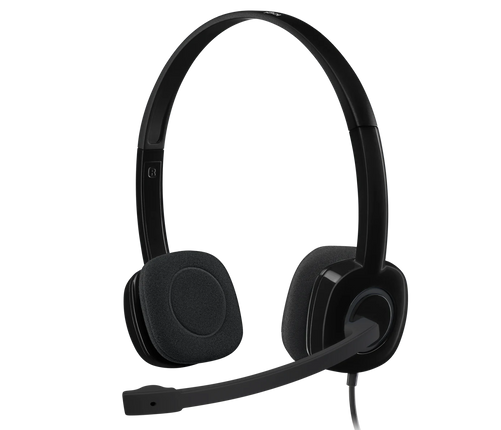 Logitech H151 Stereo Headset with Noise-Cancelling Mic - Front View