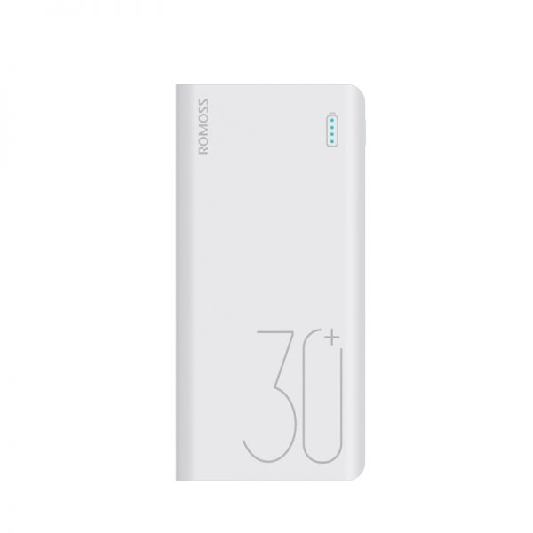 Romoss Sense8+ QC Type-C 30000mAh Power Bank - White