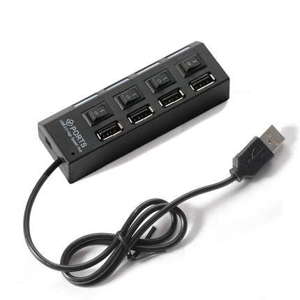 USB 2.0 HUB (4 USB ports with individual switches)