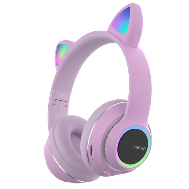 Wireless CAT Bluetooth 5.0 LED Headphones