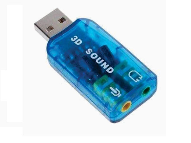 USB Sound Card Virtual 5.1 - Blue